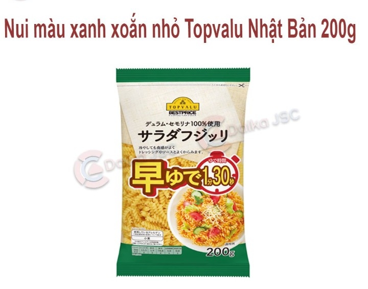 Nui ống ngắn Topvalu màu đỏ ống 8p- nhật bản-200g-9m+