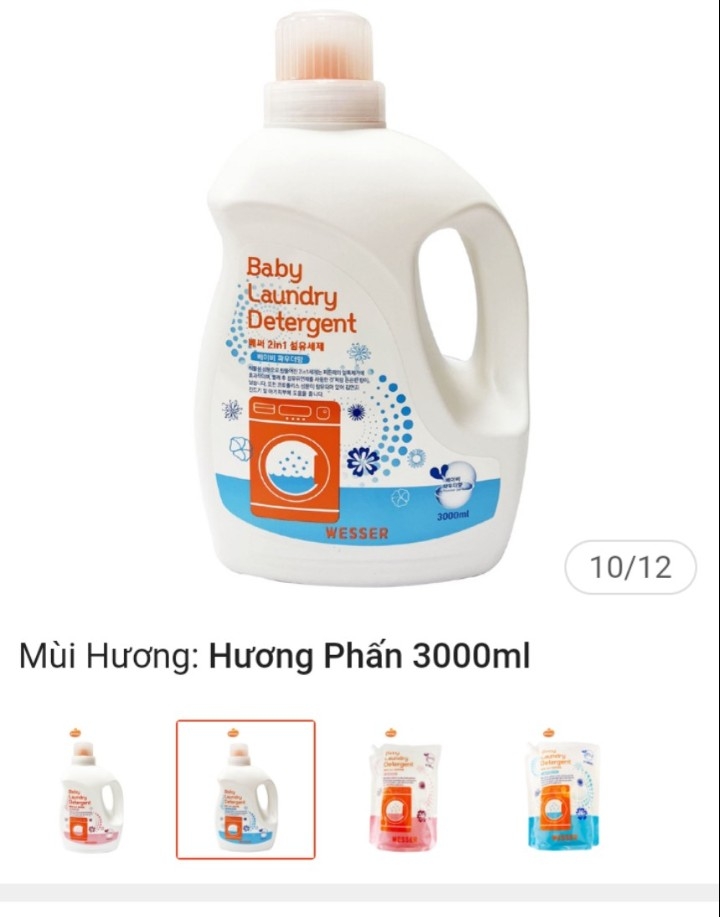 Nước giặt xả wesser ( sản phẩm không Freeship )
