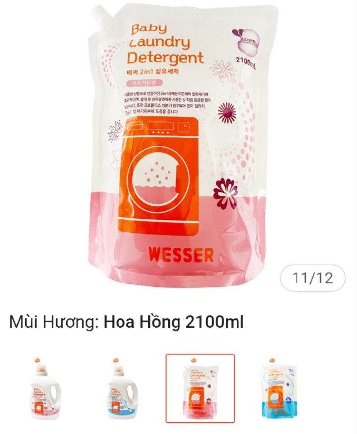 Nước giặt xả wesser ( sản phẩm không Freeship )