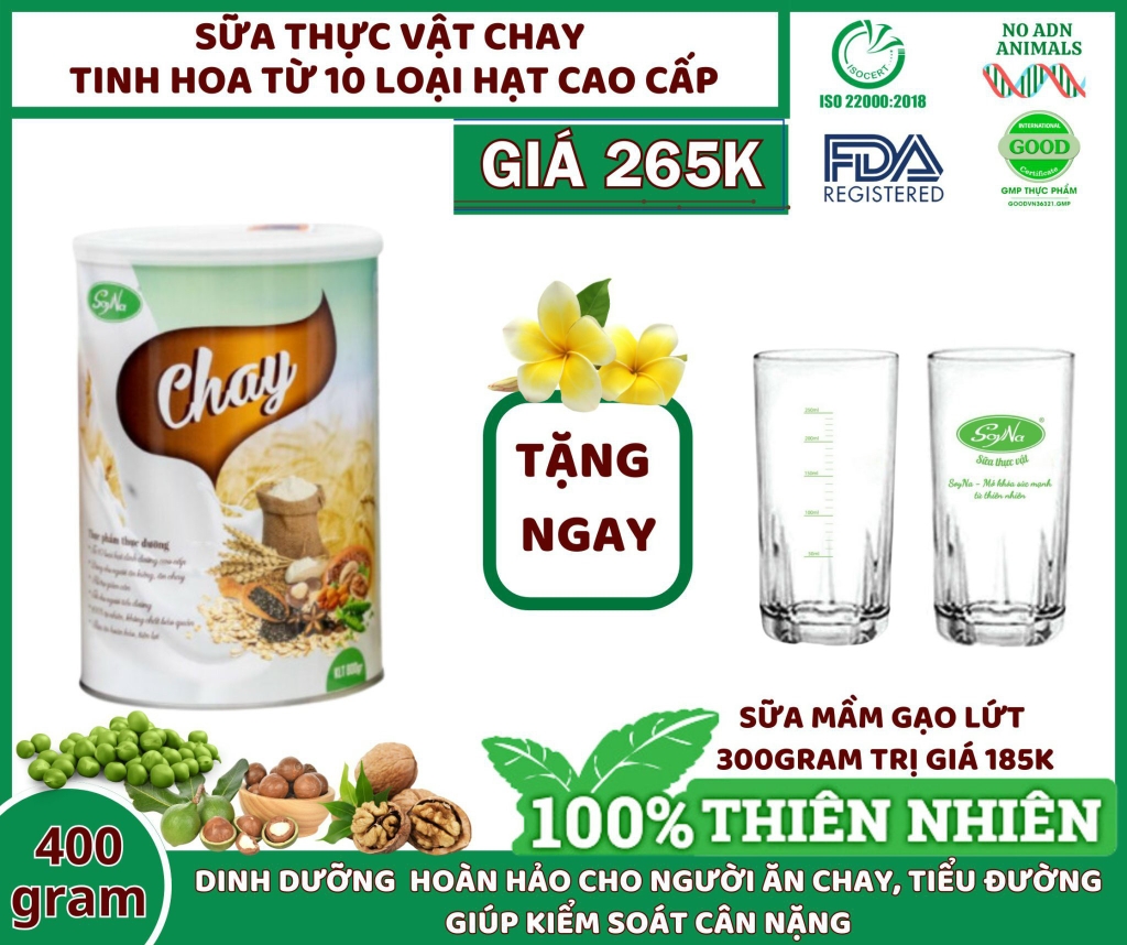 SỮA HẠT chay CAO CẤP SOYNA - THƯƠNG HIỆU VIỆT-Freeship