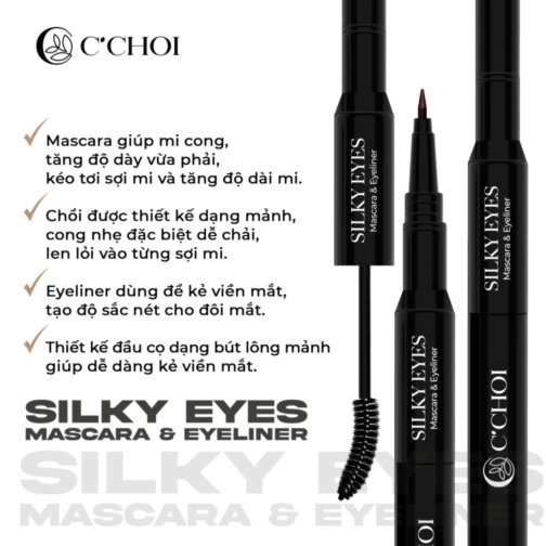 Gel chuốt mi và kẻ mắt tự nhiên C'Choi - Silky Eyes - Mascara & Eyeliner