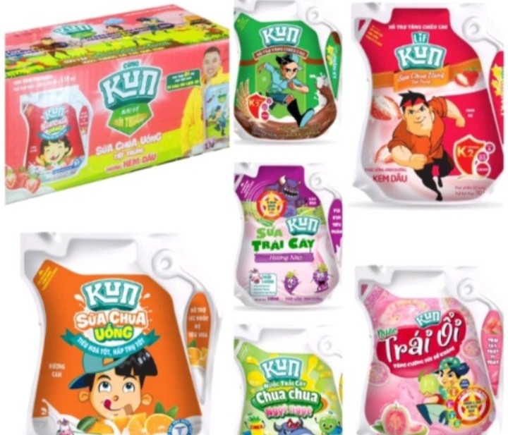 SỮA CHUA KUN LOẠI túi-THÙNG 24 bịch