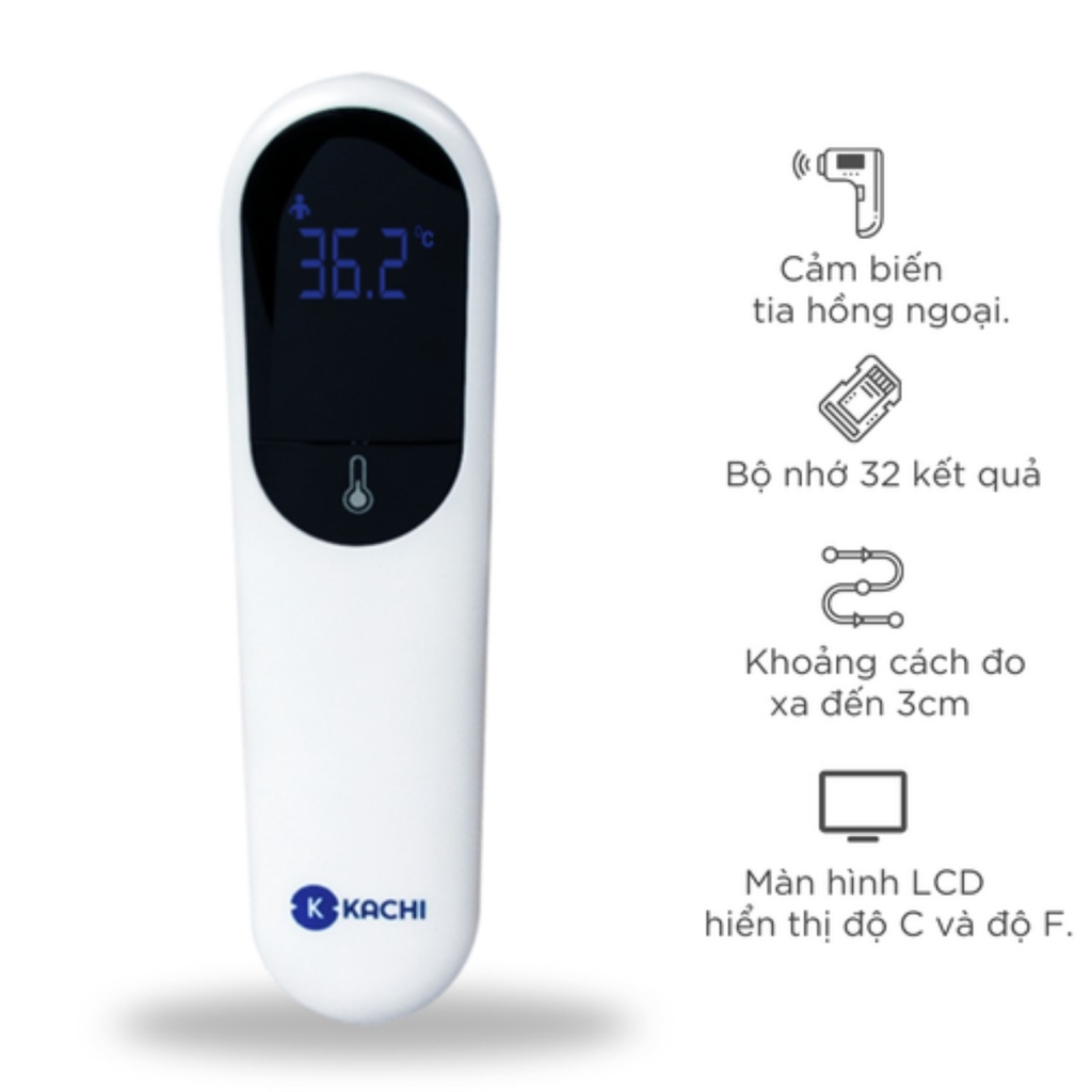 Máy đo nhiệt kế hồng ngoại, đo không cần chạm với khoảng cách từ 0 - 3 cm
