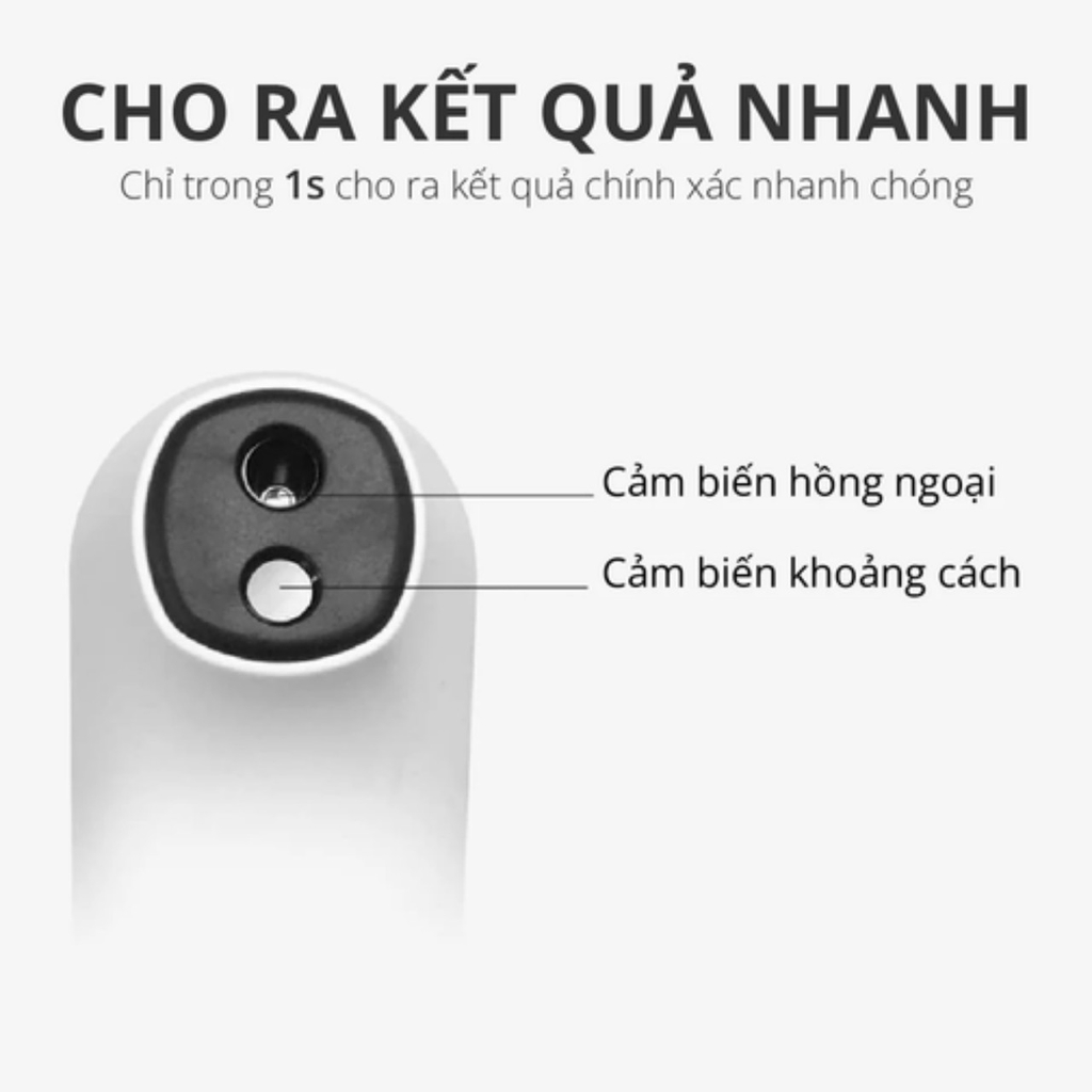 Máy đo nhiệt kế hồng ngoại, đo không cần chạm với khoảng cách từ 0 - 3 cm