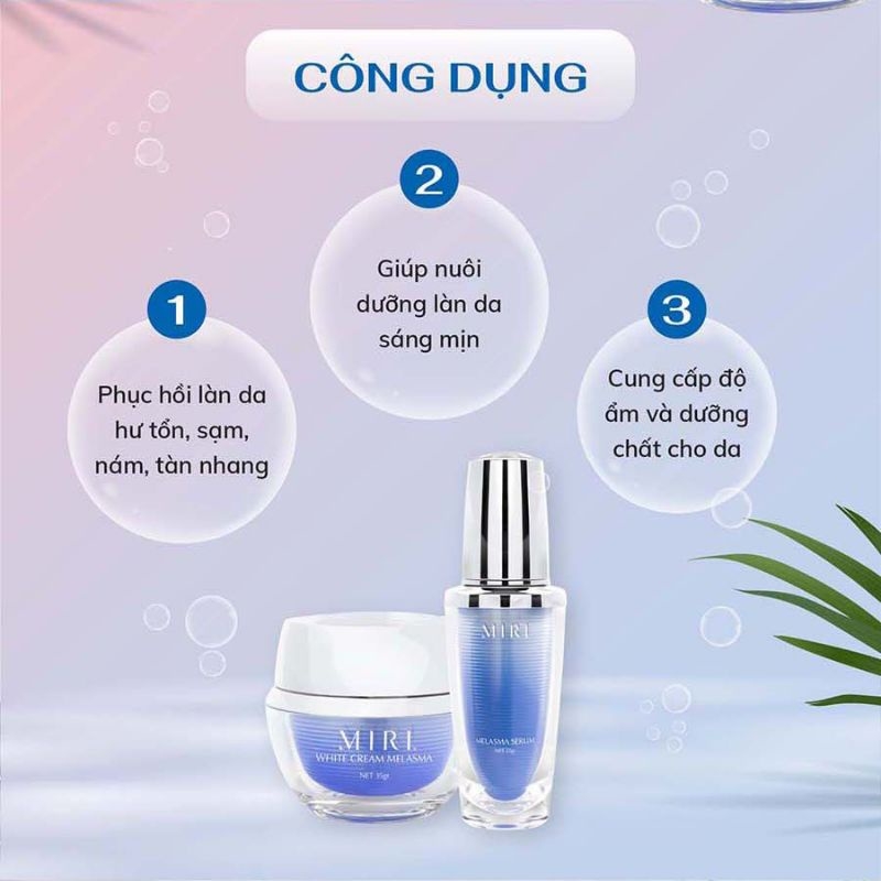 Trọn bộ kem Dưỡng Da MiRI 70gr giảm thâm - Nám - Tàn nhang -sạm đen .