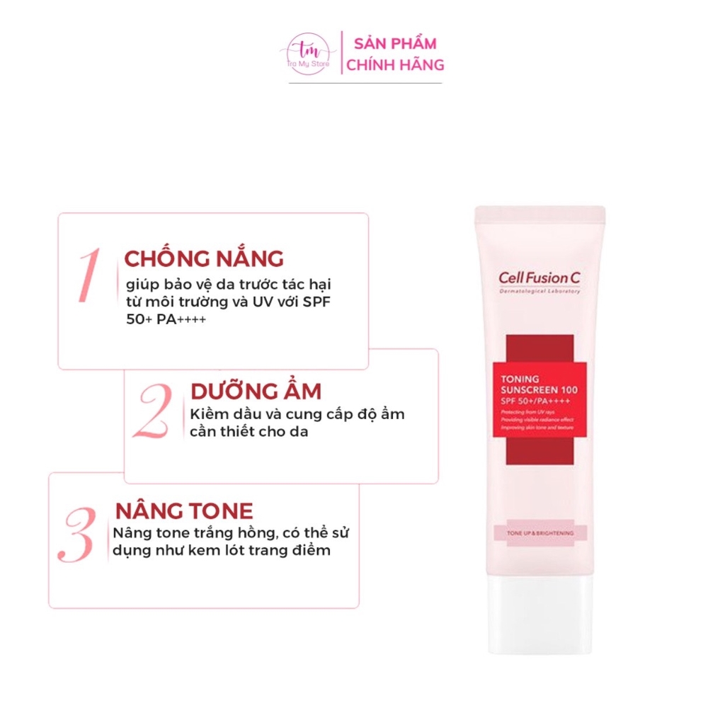 KEM CHỐNG NẮNG NÂNG TÔNG 50ML - CELL FUSION C