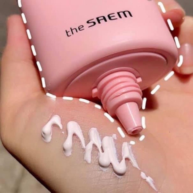 Kem chống nắng giúp da sáng hồng tự nhiên The Saem Eco Earth Power Pink Sun Cream SPF50+/PA