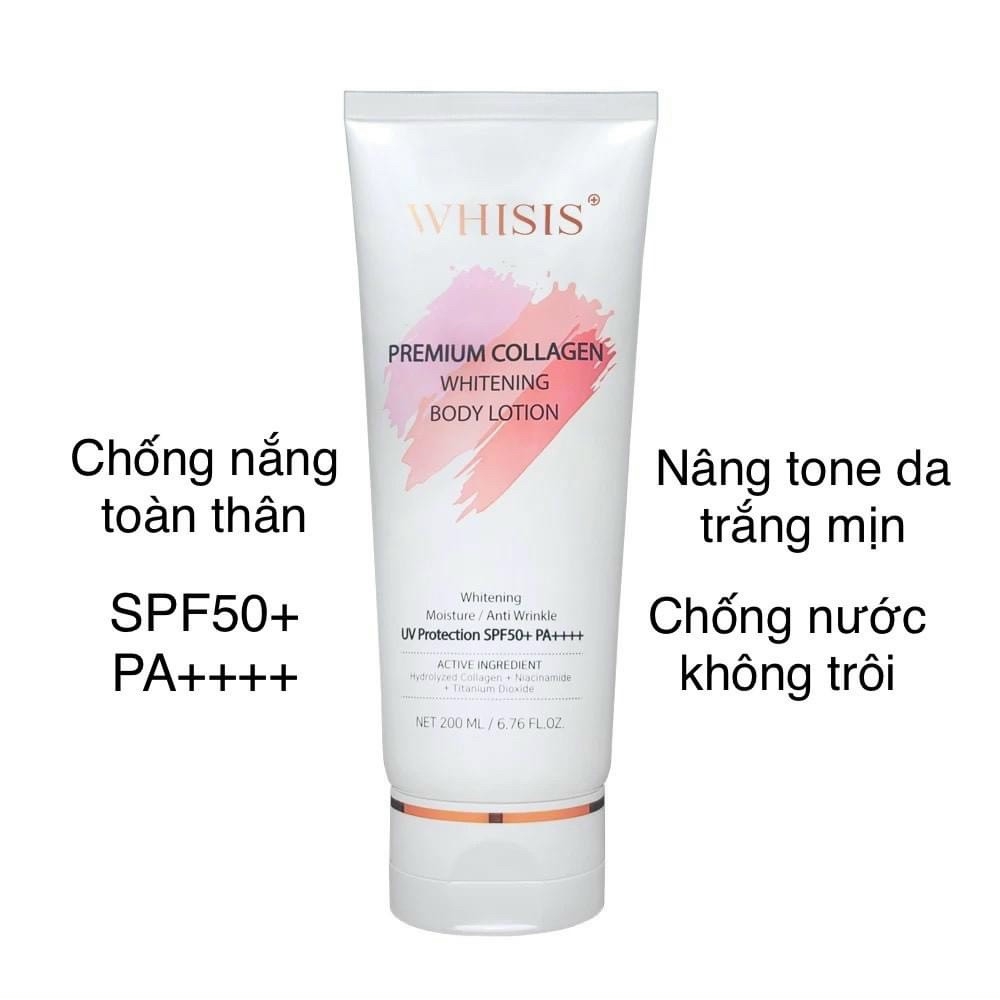 KEM DƯỠNG CHỐNG NẮNG TOÀN THÂN NÂNG TONE DA SPF50+ - WHISIS