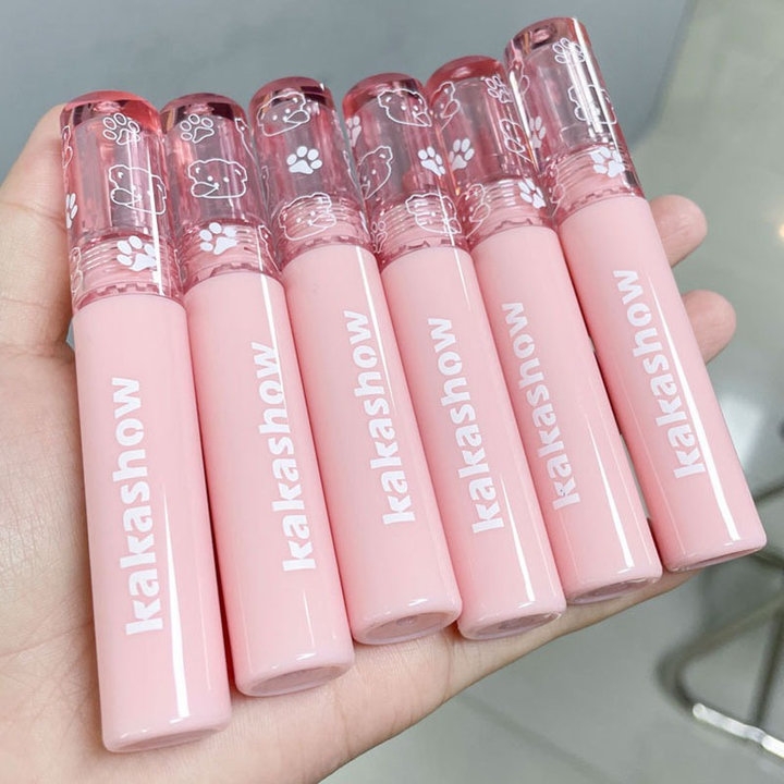 SON BÓNG LÌ KAKASHOW VỎ SON HÌNH GẤU DỄ THƯƠNG, SON TINT BÓNG KAKASHOW DƯỠNG MÔI LÂU TRÔI MÀU MƯỢT