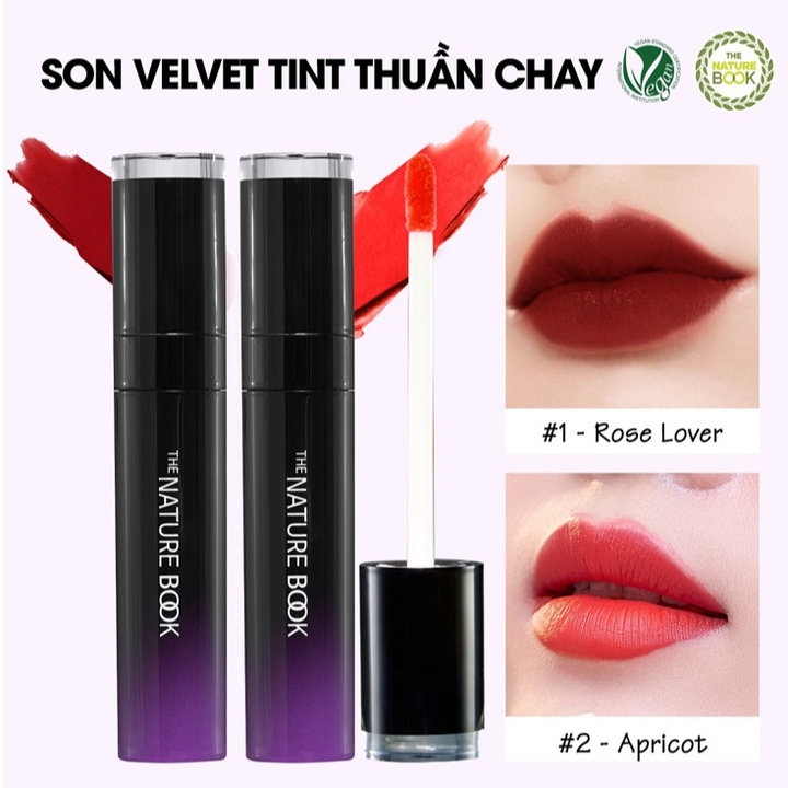 SON THUẦN CHAY NATURE BOOK SOFT VELVET TINT- THE NATURE BOOK