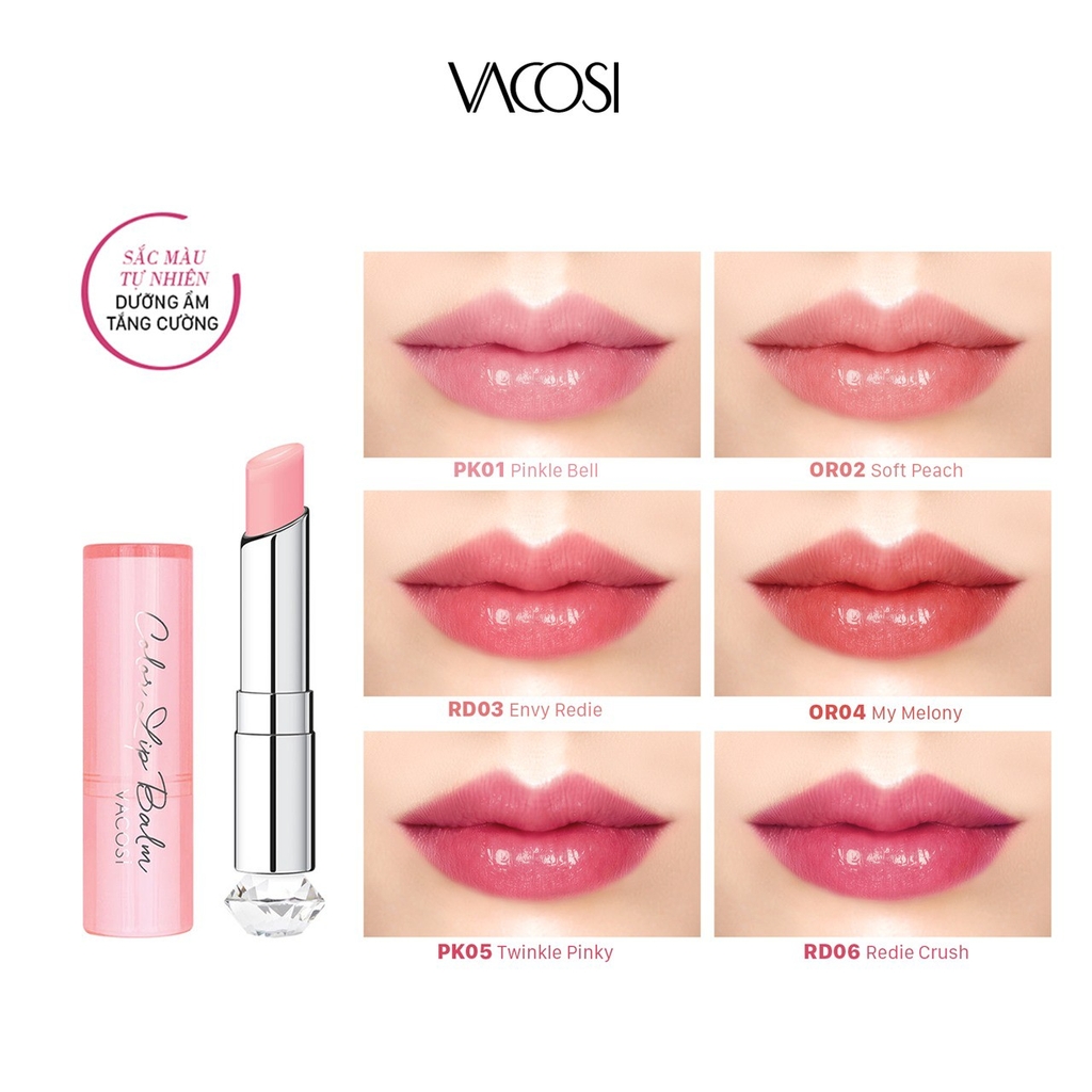 SON DƯỠNG TRANG ĐIỂM TỰ NHIÊN COLOR LIP BALM - VACOSI