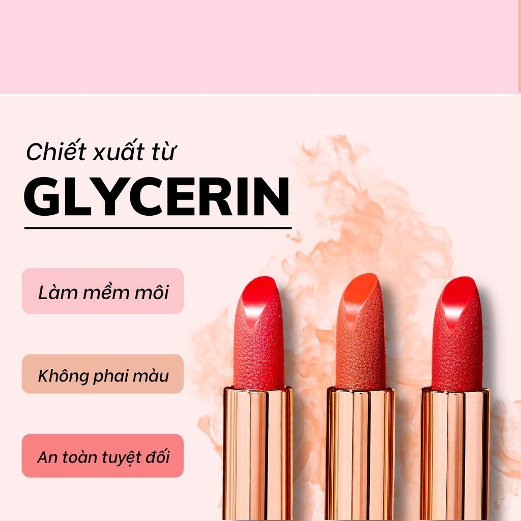 SET SON MÔI TÚI SÁCH HỘP CAM SANG TRỌNG S2403 - SILKYGIRL