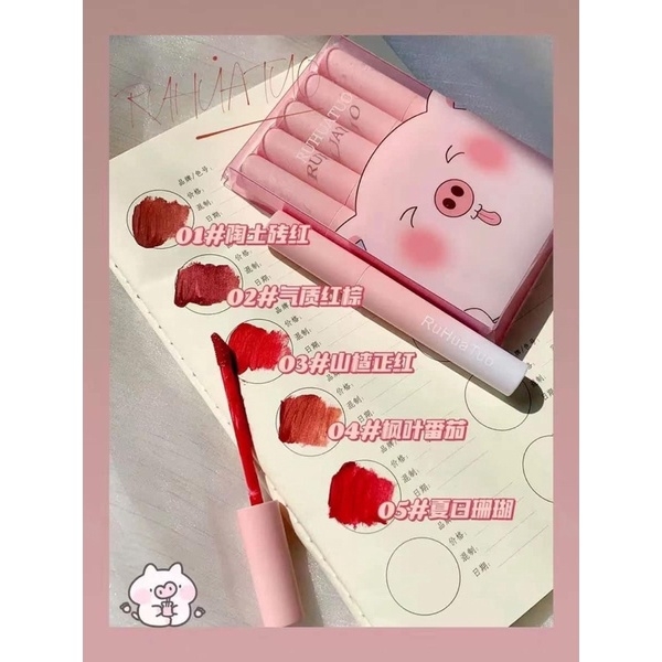 SET 5 THỎI SON KEM XINH XẮN MỀM MÔI - SILKYGIRL