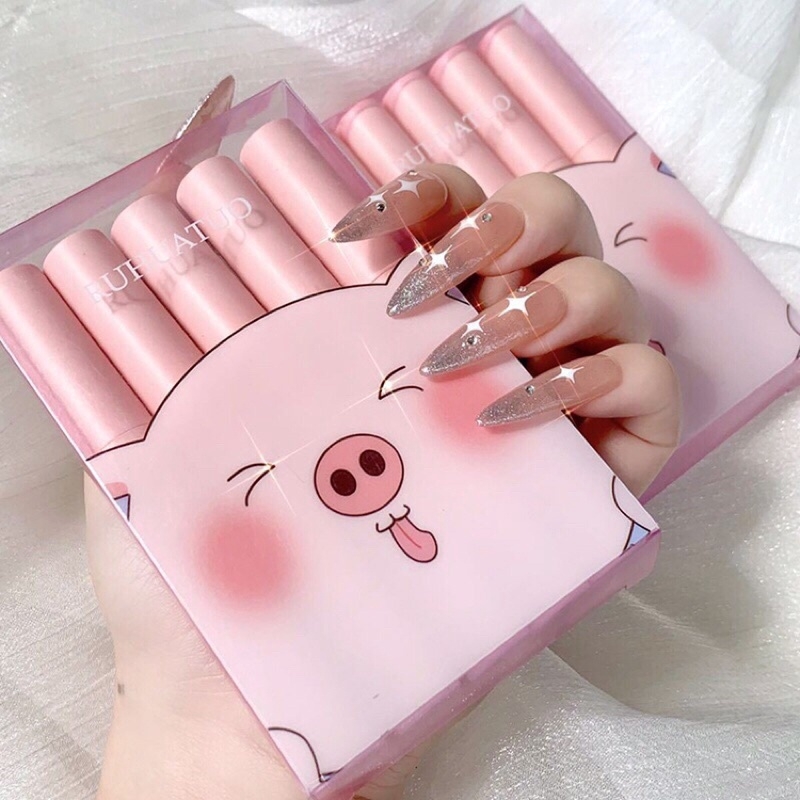SET 5 THỎI SON KEM XINH XẮN MỀM MÔI - SILKYGIRL