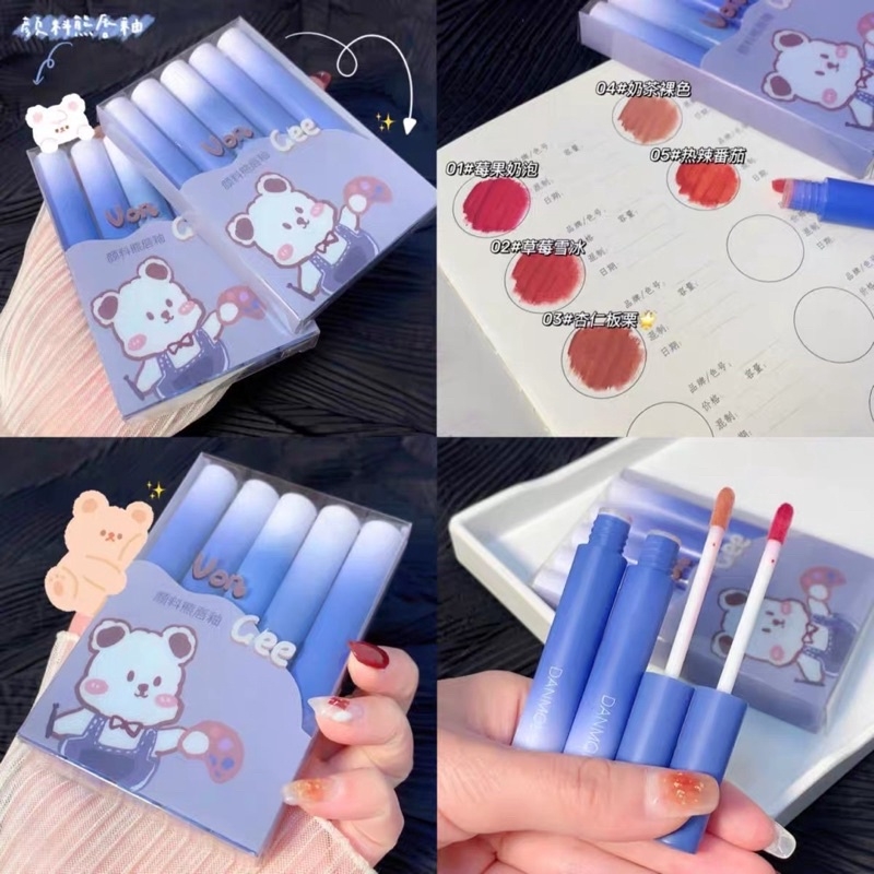 SET 5 THỎI SON KEM XINH XẮN MỀM MÔI - SILKYGIRL