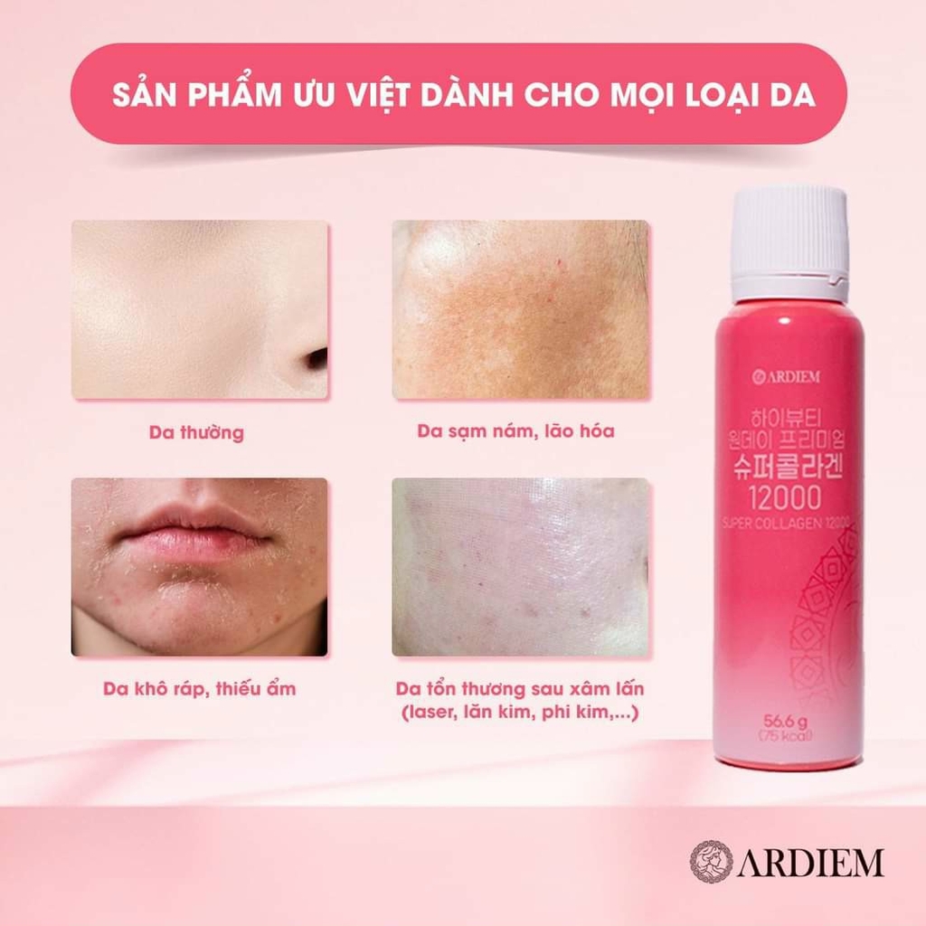 Nước uống Collagen thủy phân trắng da, chống lão hóa 12000mg