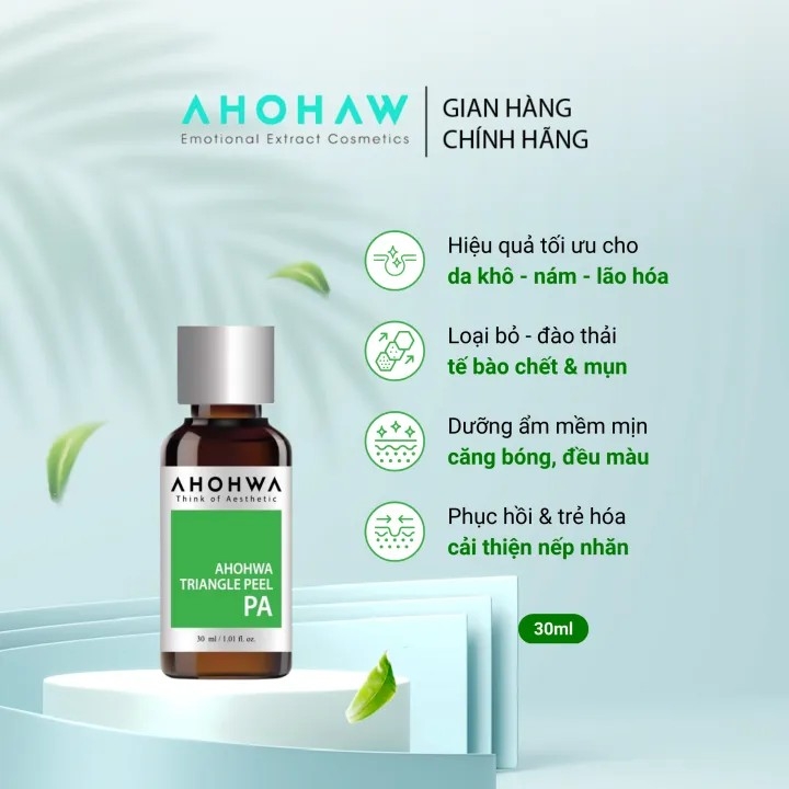 Dung Dịch Peel Da Mặt AHOHAW Triangle PA Minisize 30ml - Loại Bỏ Tế Bào Chết, Giảm Mụn, Dưỡng Trắng Da