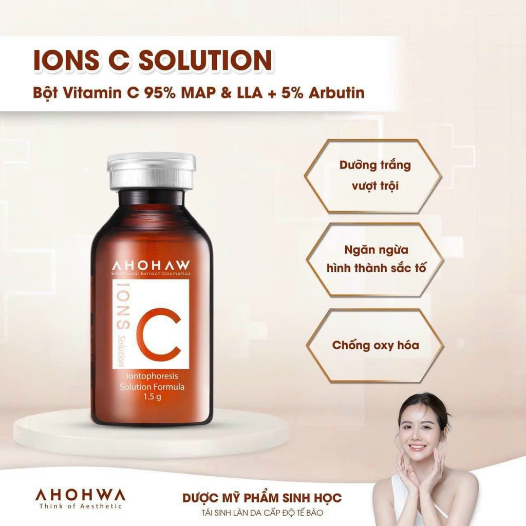 Vitamin C Ahohaw dạng bột Hàn Quốc, da sáng khỏe mịn màng