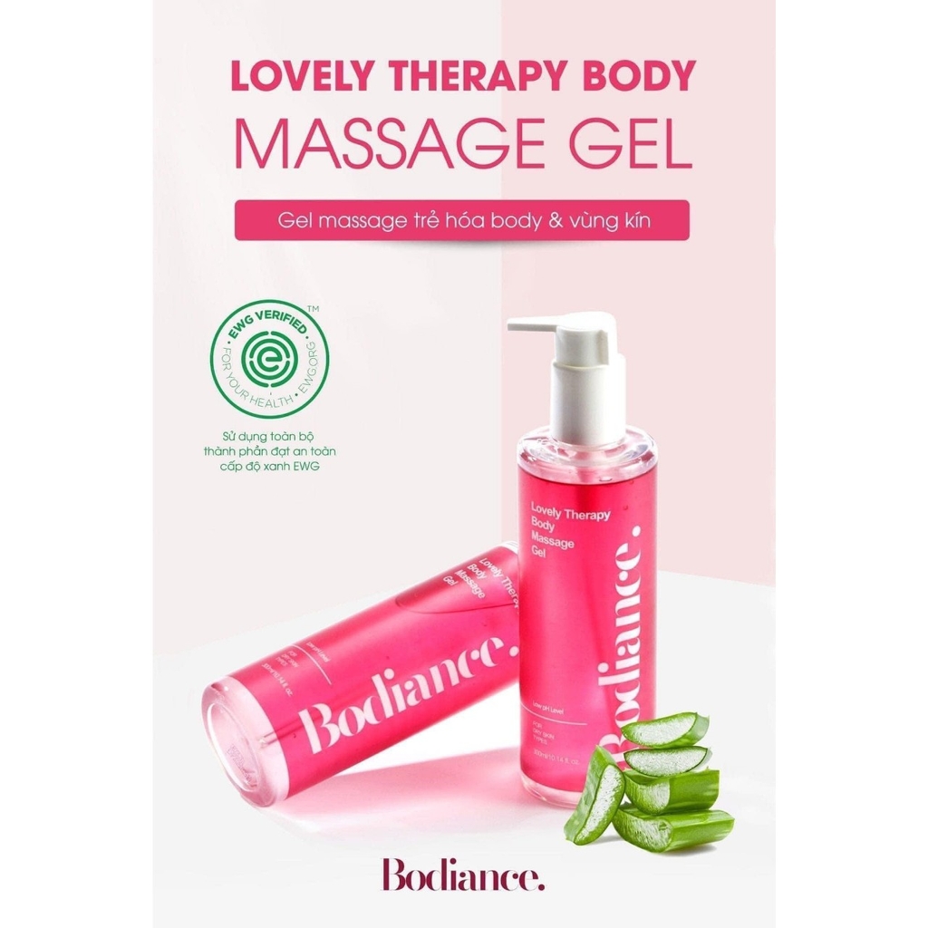 Gel Massage Trẻ Hóa Vùng Kín Bodiance Lovely Therapy Body Massage Gel 300ml