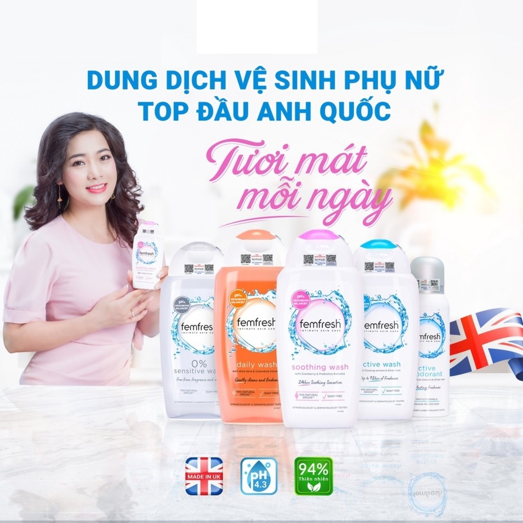 Dung dịch vệ sinh phụ nữ cao cấp hằng ngày Femfresh Daily Intimate Wash 250ml