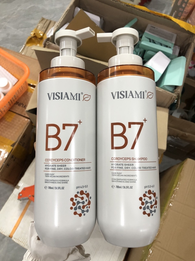DẦU GỘI XẢ B7 VISIAMI - ĐÔNG TRÙNG HẠ THẢO - NÂU / 780ML / GỘI