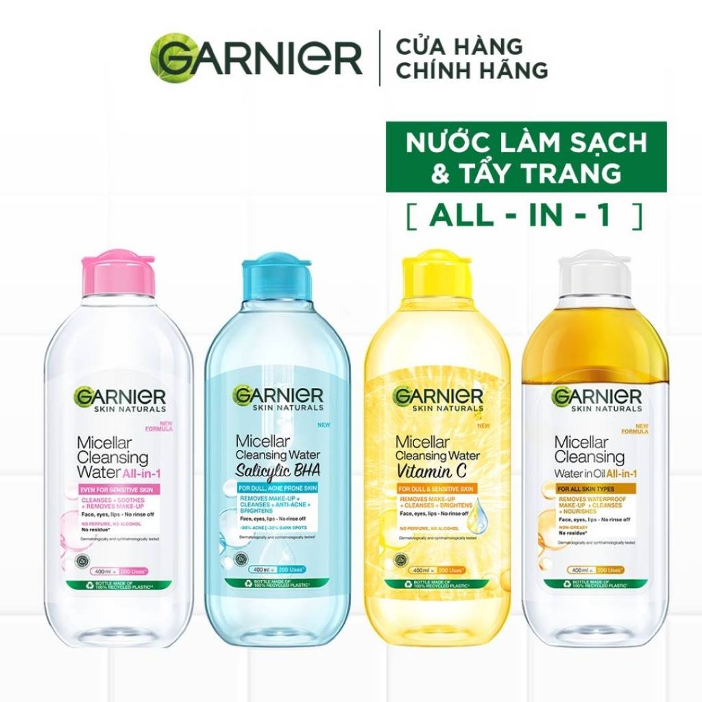 Nước tẩy trang Garnier Micellar 400ml Nga