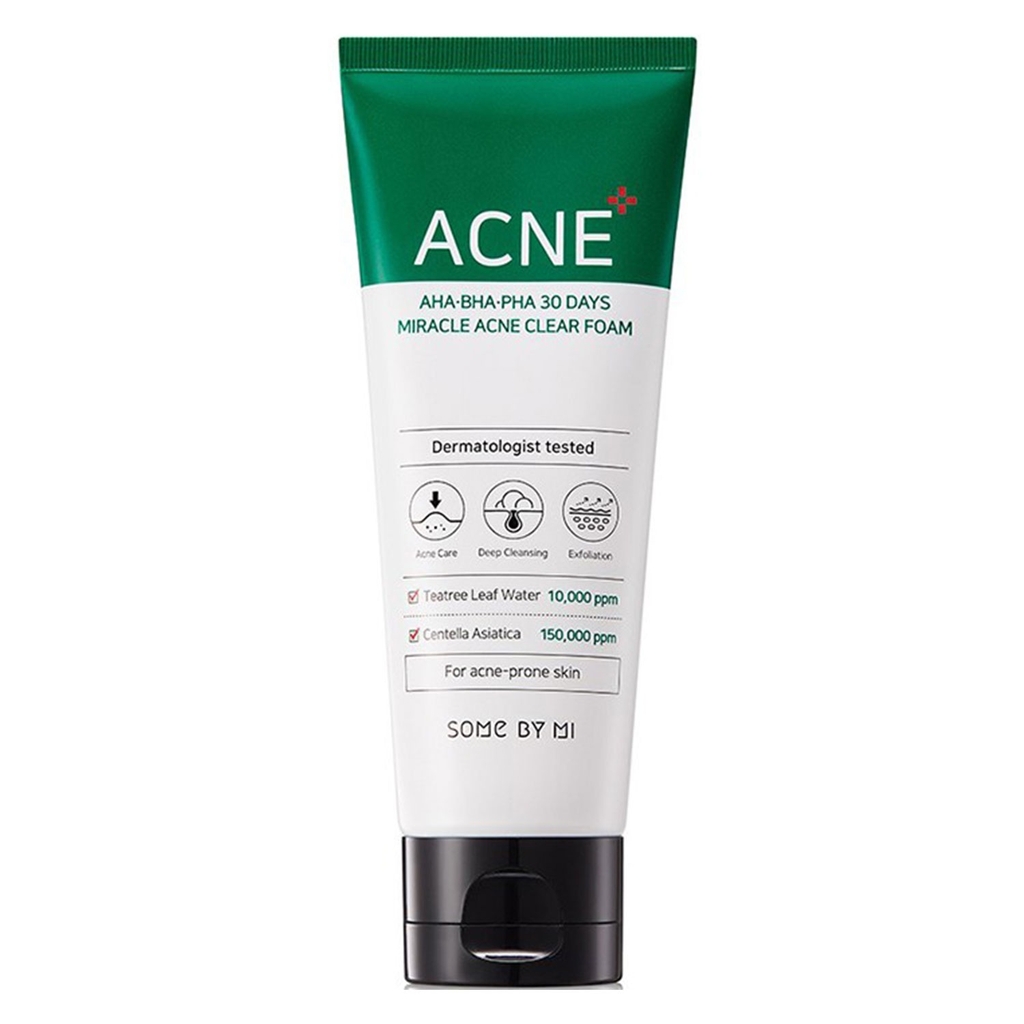 Sữa Rửa Mặt Some By Mi AHA-BHA-PHA 30 Days Miracle Acne Clear Foam