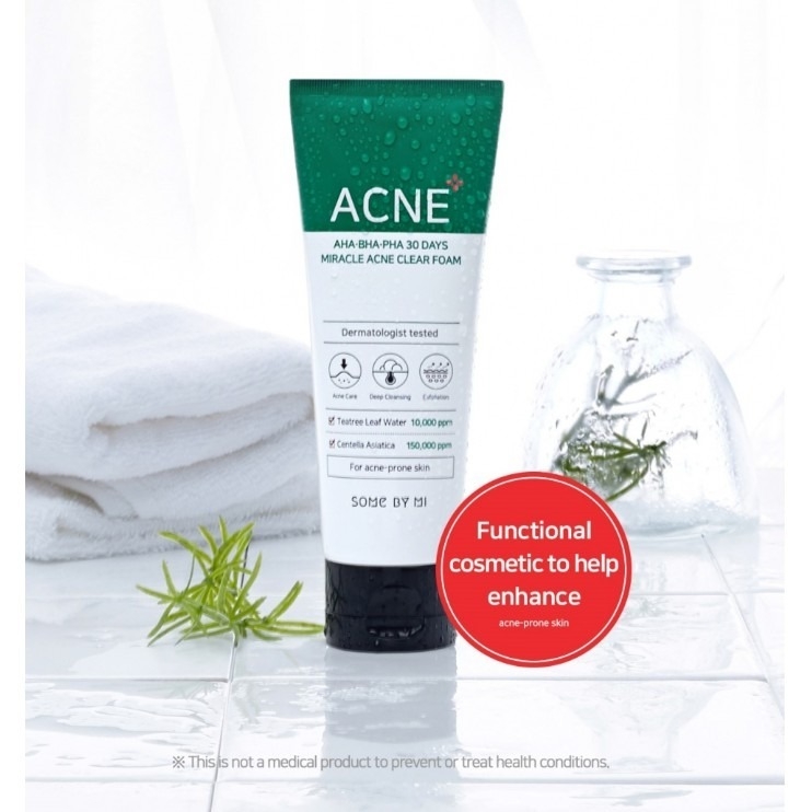 Sữa Rửa Mặt Some By Mi AHA-BHA-PHA 30 Days Miracle Acne Clear Foam