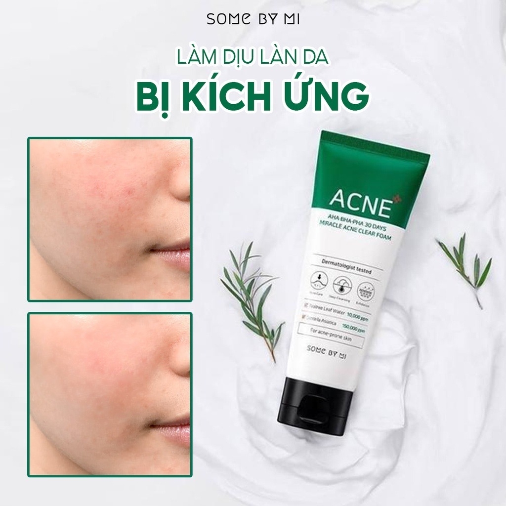Sữa Rửa Mặt Some By Mi AHA-BHA-PHA 30 Days Miracle Acne Clear Foam