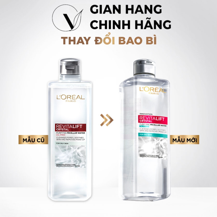 Nước tẩy trang và làm sạch sâu 3-in-1 L’Oreal Paris Micellar Water 400ml