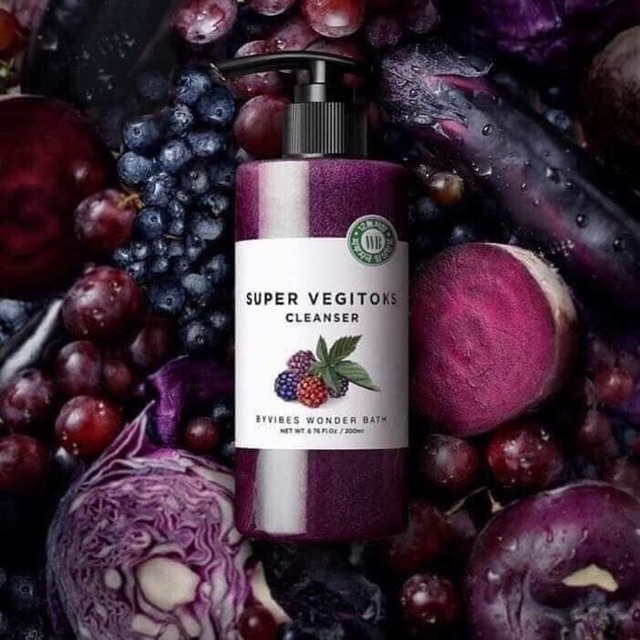 Sữa rửa mặt thải độc SUPER VEGITOKS CLEANSER PURPLE  300ML