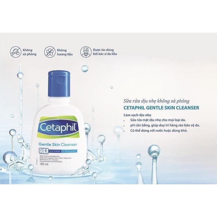 sữa rửa mặt dịu nhẹ cetaphil gentle skin cleanser hydrating glycerin vitamin b3 & pro-vitamin b5