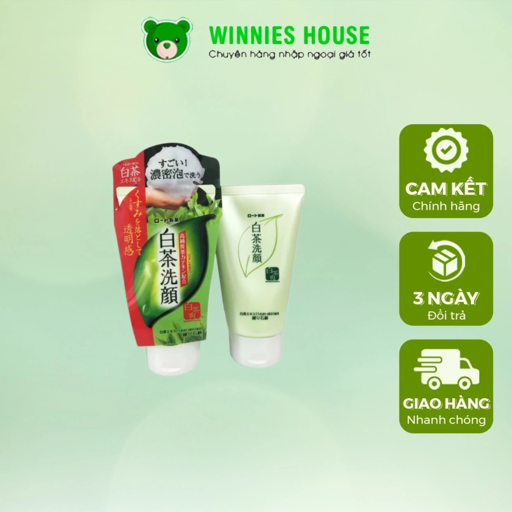 SỮA RỬA MẶT Trà Xanh Nhật Bản Rohto Shirochasou Green Tea Foam-nhật