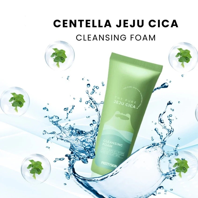 Sữa Rửa Mặt Rau Má JEJU CiCa Prettyskin 150ml-hàn quốc