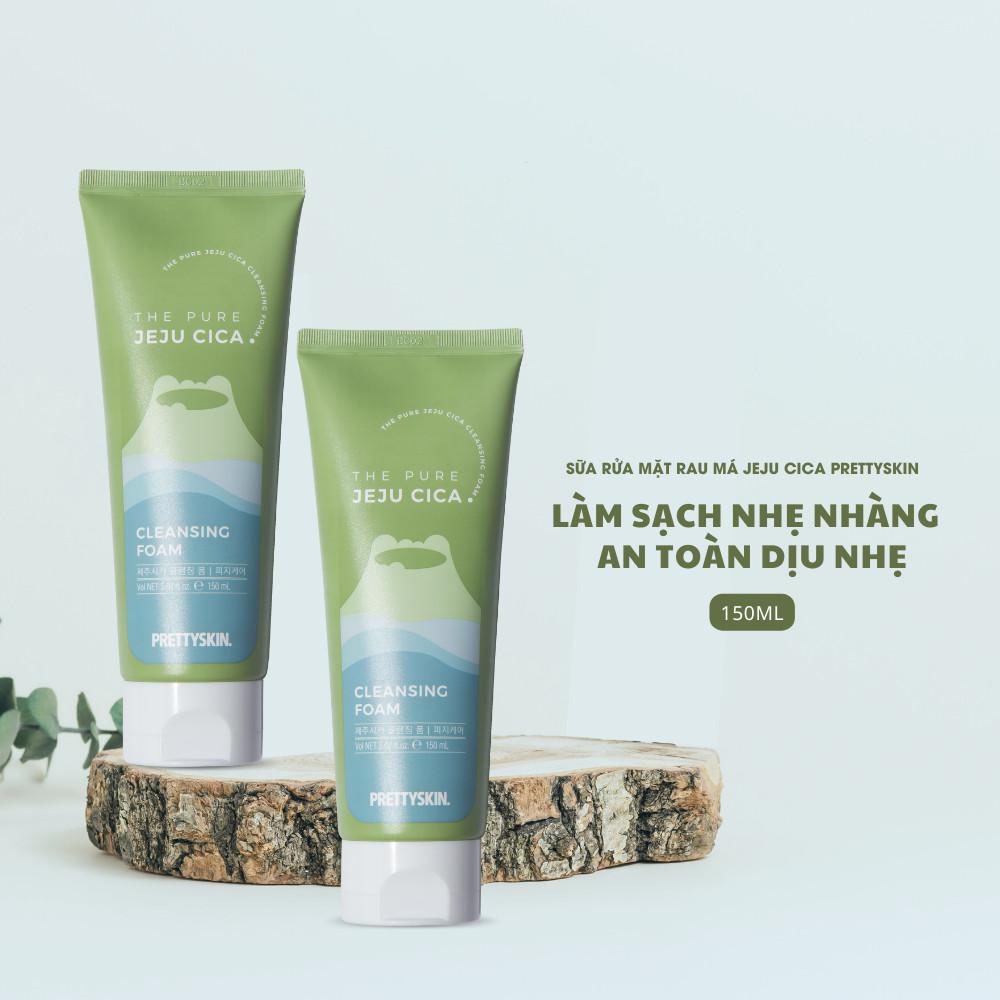 Sữa Rửa Mặt Rau Má JEJU CiCa Prettyskin 150ml-hàn quốc