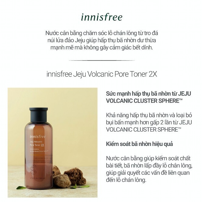Nước Hoa Hồng Tro Núi Lửa Innisfree Jeju Volcanic Pore Toner 2x 200ml