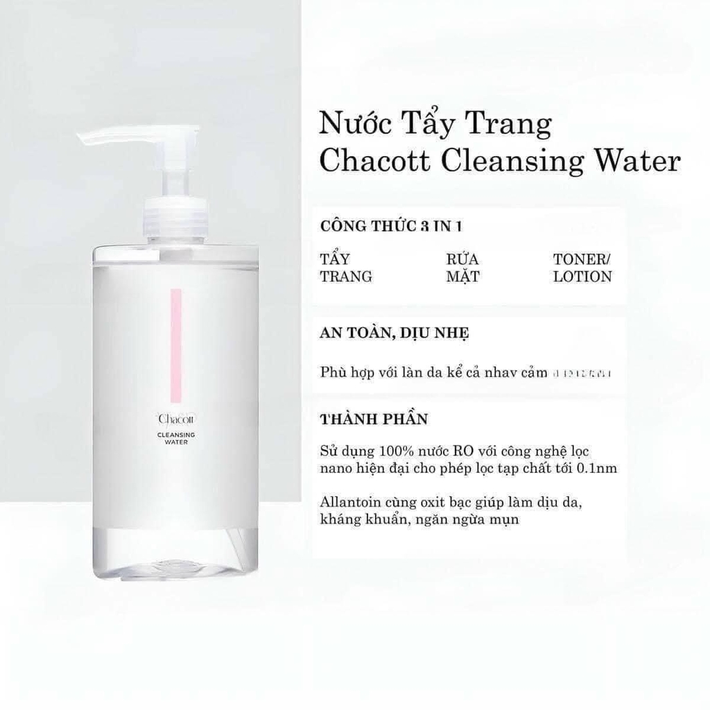 Nước Tẩy Trang Chacott Nhật Bản 500ML