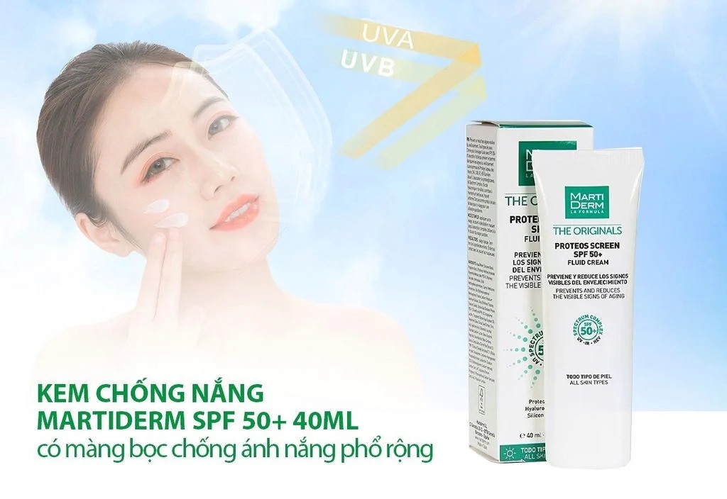 Kem chống nắng MartiDerm The Originals Proteos Screen SPF 50+-taay ban nha