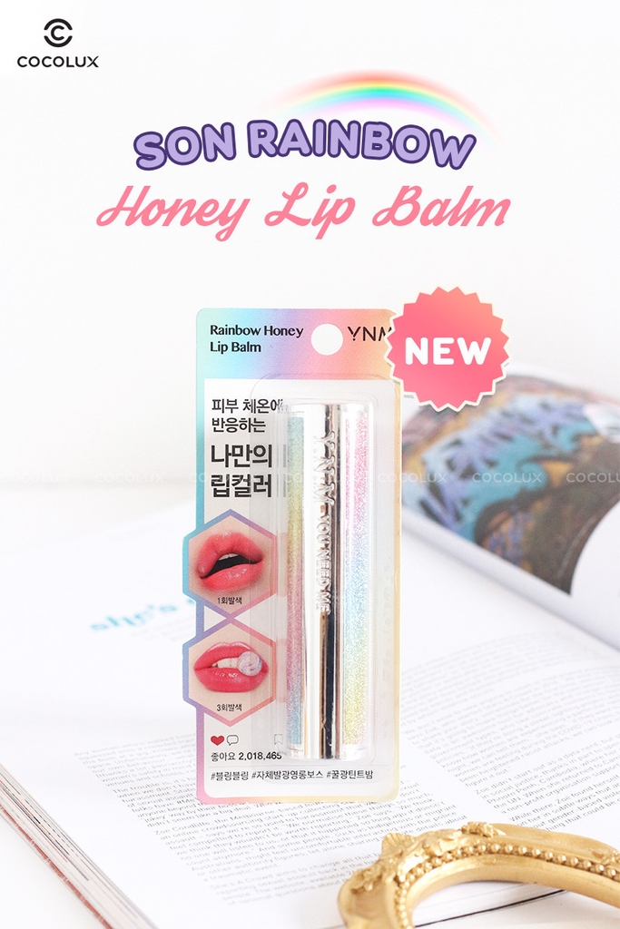 Son Dưỡng Đổi Màu YNM Rainbow Honey Lip Balm-hàn