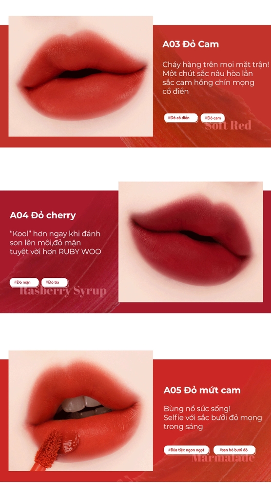 Son kem lì Black Rouge Air Fit Velvet Tint - Bản A Ver 1,2,3,4,5,6,7-hàn