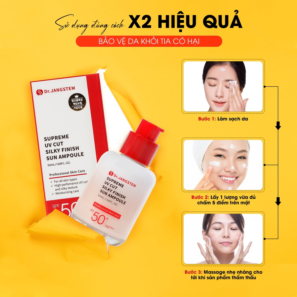 Tinh chất chống nắng phổ rộng dành cho da dầu mụn Dr-hàn