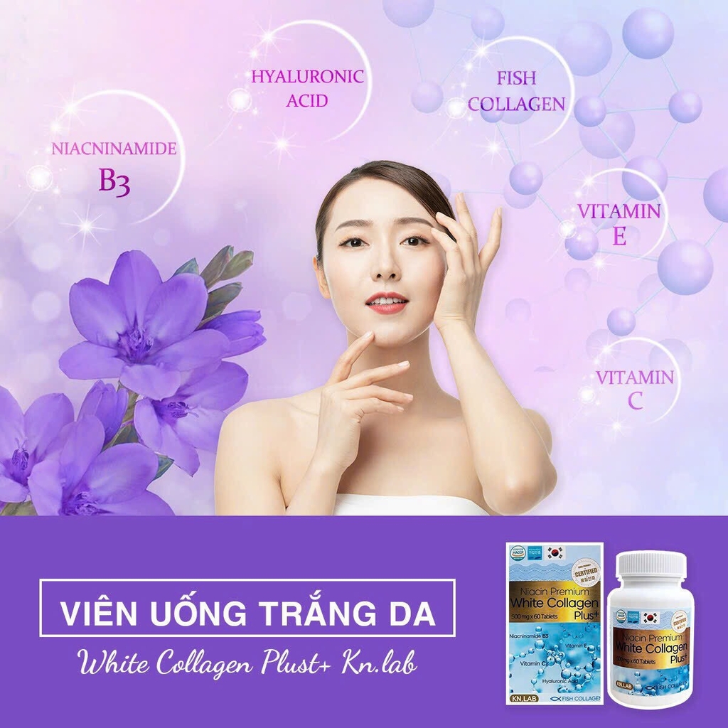 Viên uống Trắng Da Collagen Kn.Lab 60 viên (100ea)-hàn