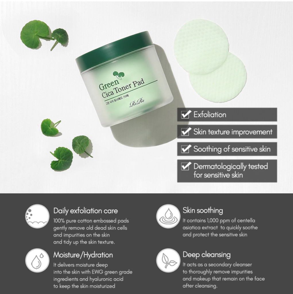 TONER DẠNG PAD GREEN CICA RIRE-hàn