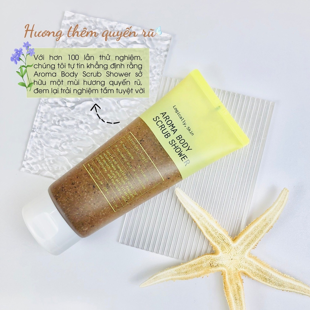 Sữa tắm nước hoa tẩy da chết Aroma body Scrub Shower-hàn