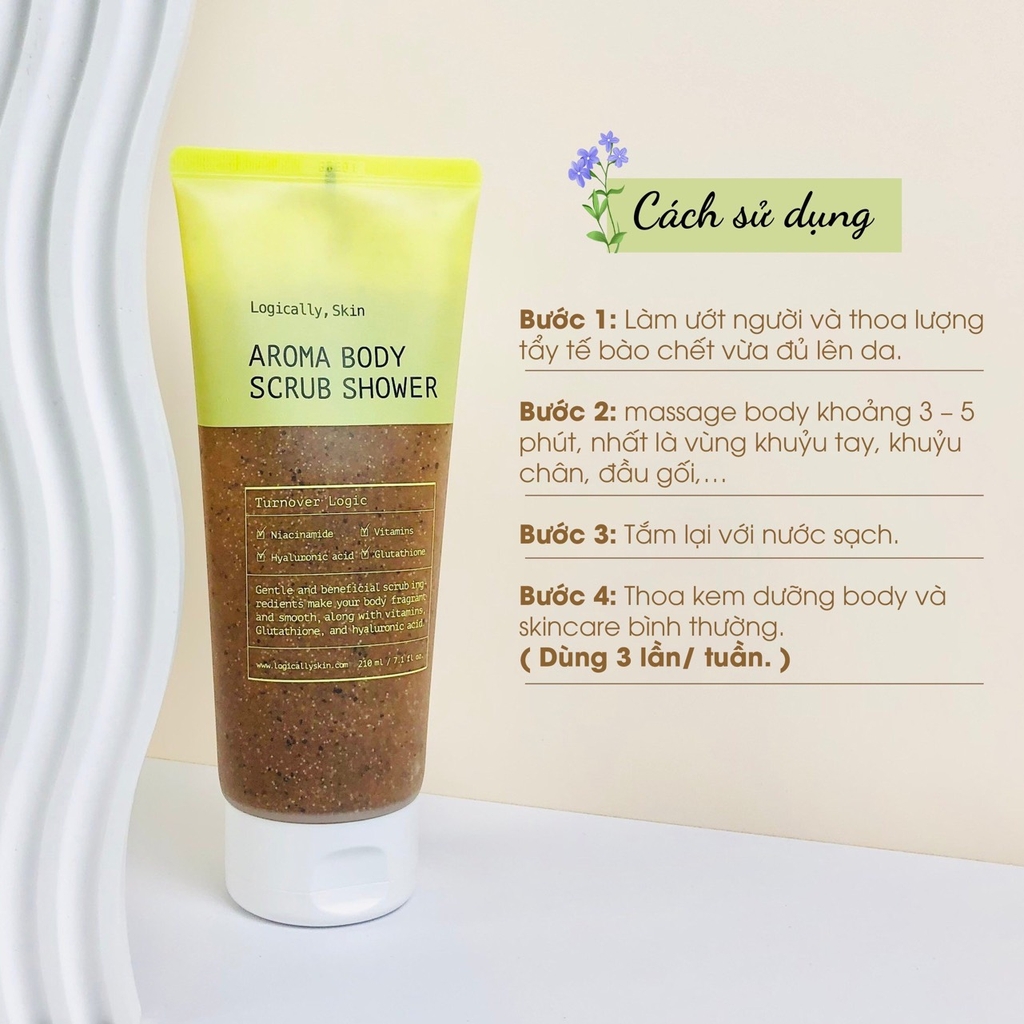Sữa tắm nước hoa tẩy da chết Aroma body Scrub Shower-hàn