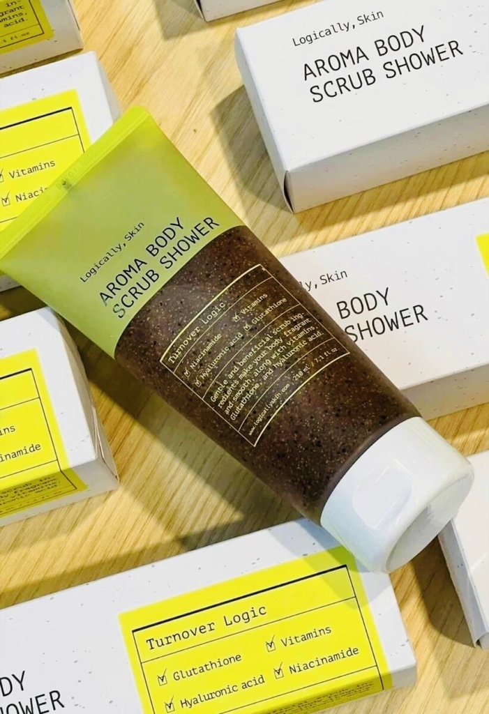 Sữa tắm nước hoa tẩy da chết Aroma body Scrub Shower-hàn