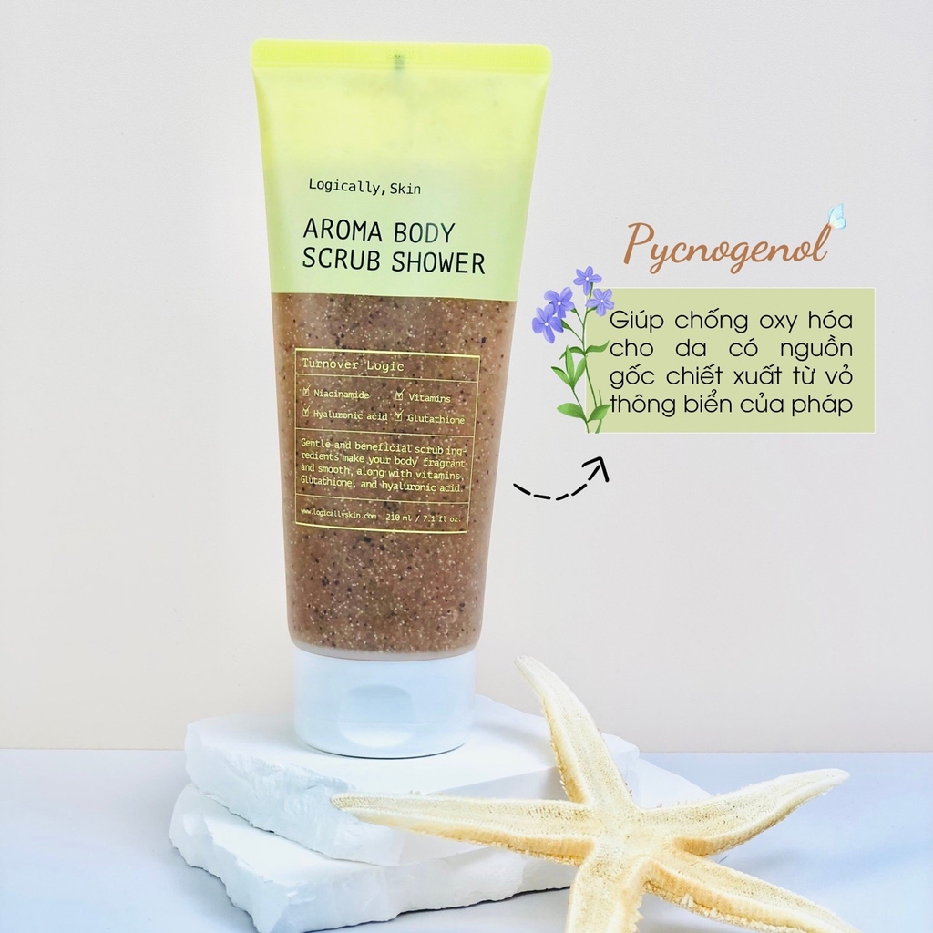 Sữa tắm nước hoa tẩy da chết Aroma body Scrub Shower-hàn