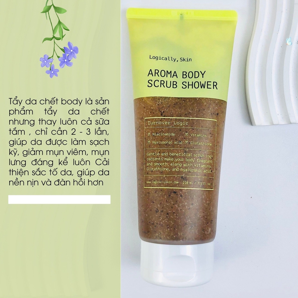 Sữa tắm nước hoa tẩy da chết Aroma body Scrub Shower-hàn