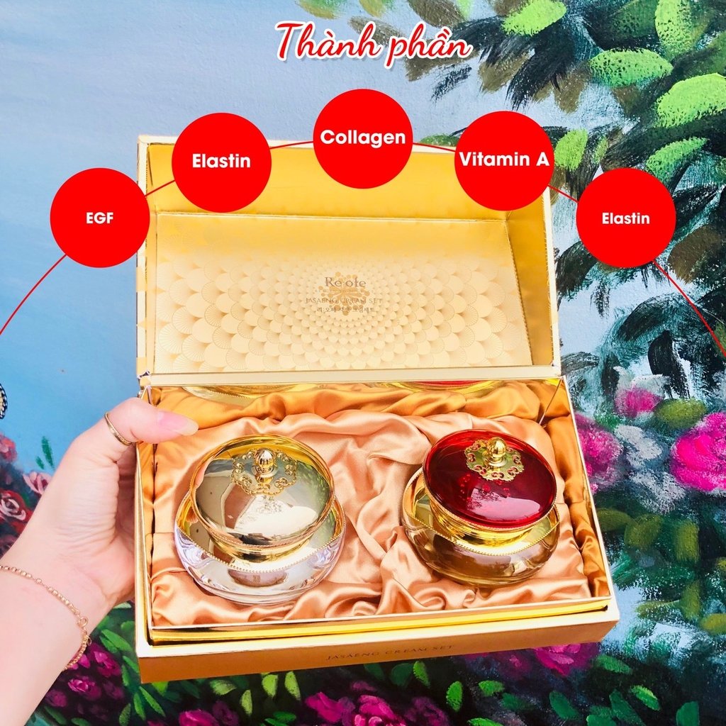 Set Dưỡng Trắng Da Và Chống Nhăn Cao Cấp Hoàng Cung Re:ofe Jasaeng Elasticity-improving Cream Hàn Quốc