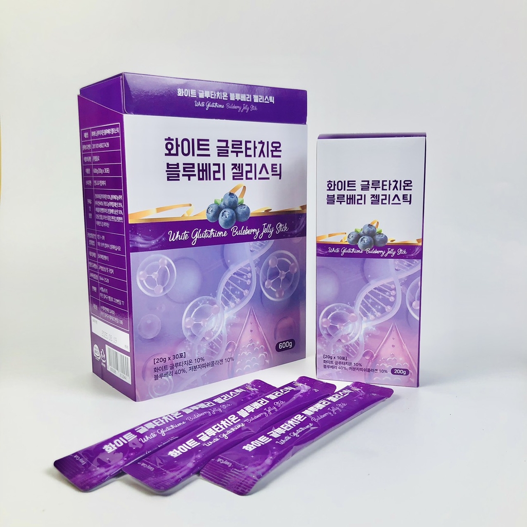 Thạch Collagen trắng da Glutathione vị việt quất-hàn